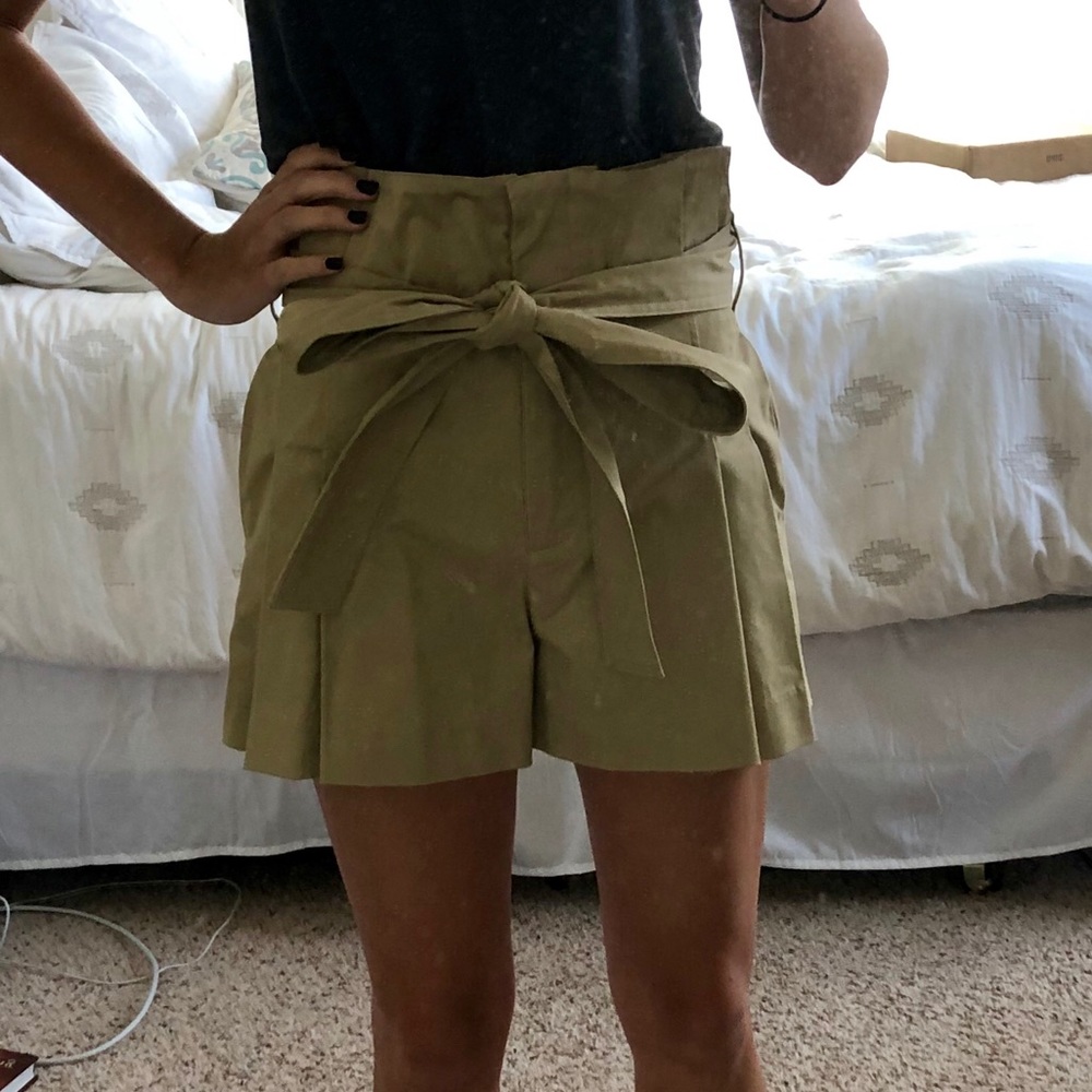 Mare Mare Khaki Paper Bag Shorts